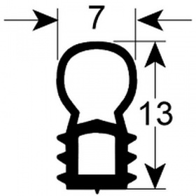 Těsnění L 1035mm zásuvné těsnění velikost 7x13