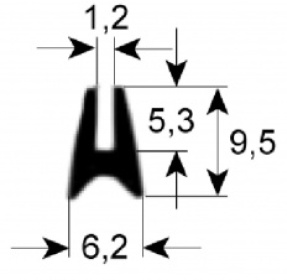 Okenní těsnění šedé, profil 1530 - metráž