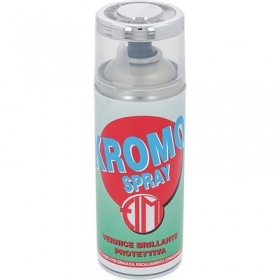 GLOSSY PROTECTIVE PAINT KROMO SPRAY  400 ml spray bottle chrome-effect glossy paint